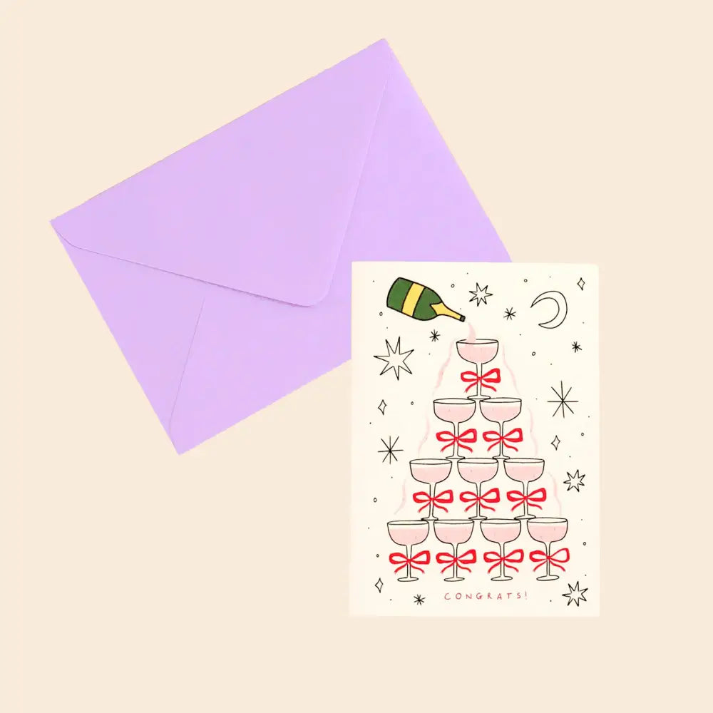Champagne Congratulations Card - PABOOM