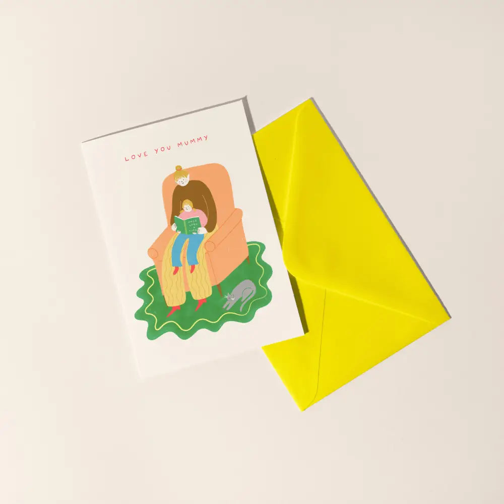 Little Black Cat Illustrated Goods - Cosy Reading Mummy Card | Mother’s Day | Mum
