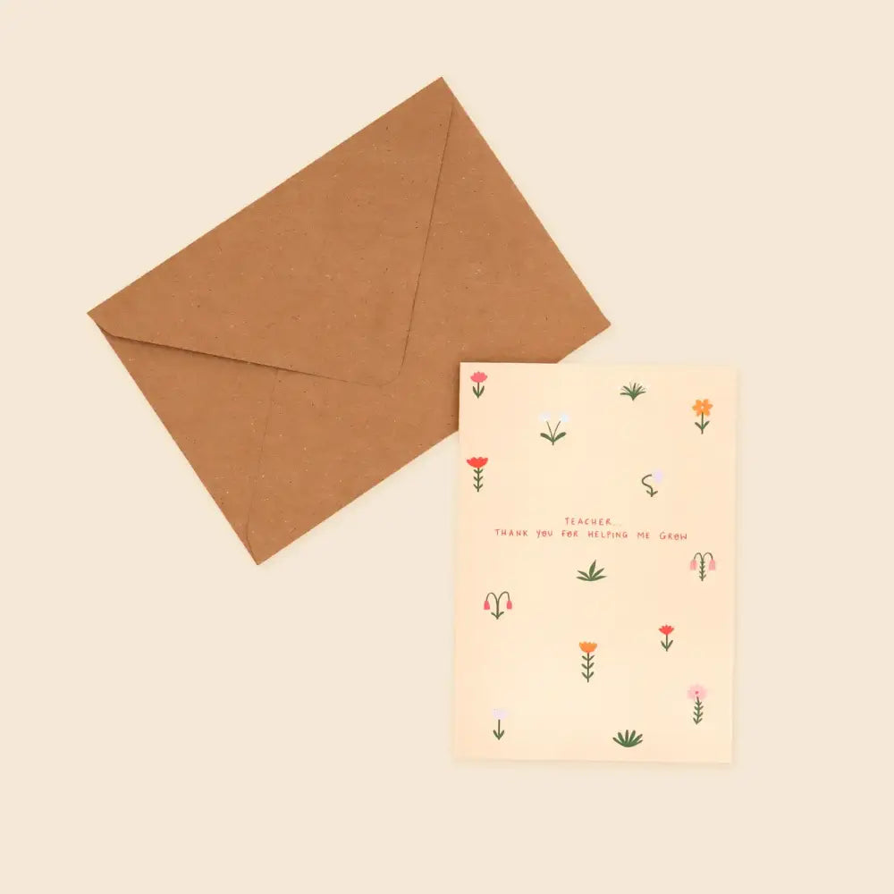 Floral Teacher Card - PABOOM