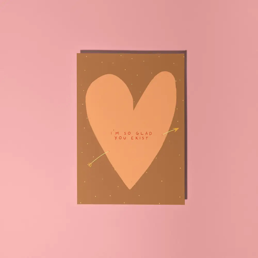 Little Black Cat Illustrated Goods - Glad You Exist Love Card | Heartfelt Valentine’s Day