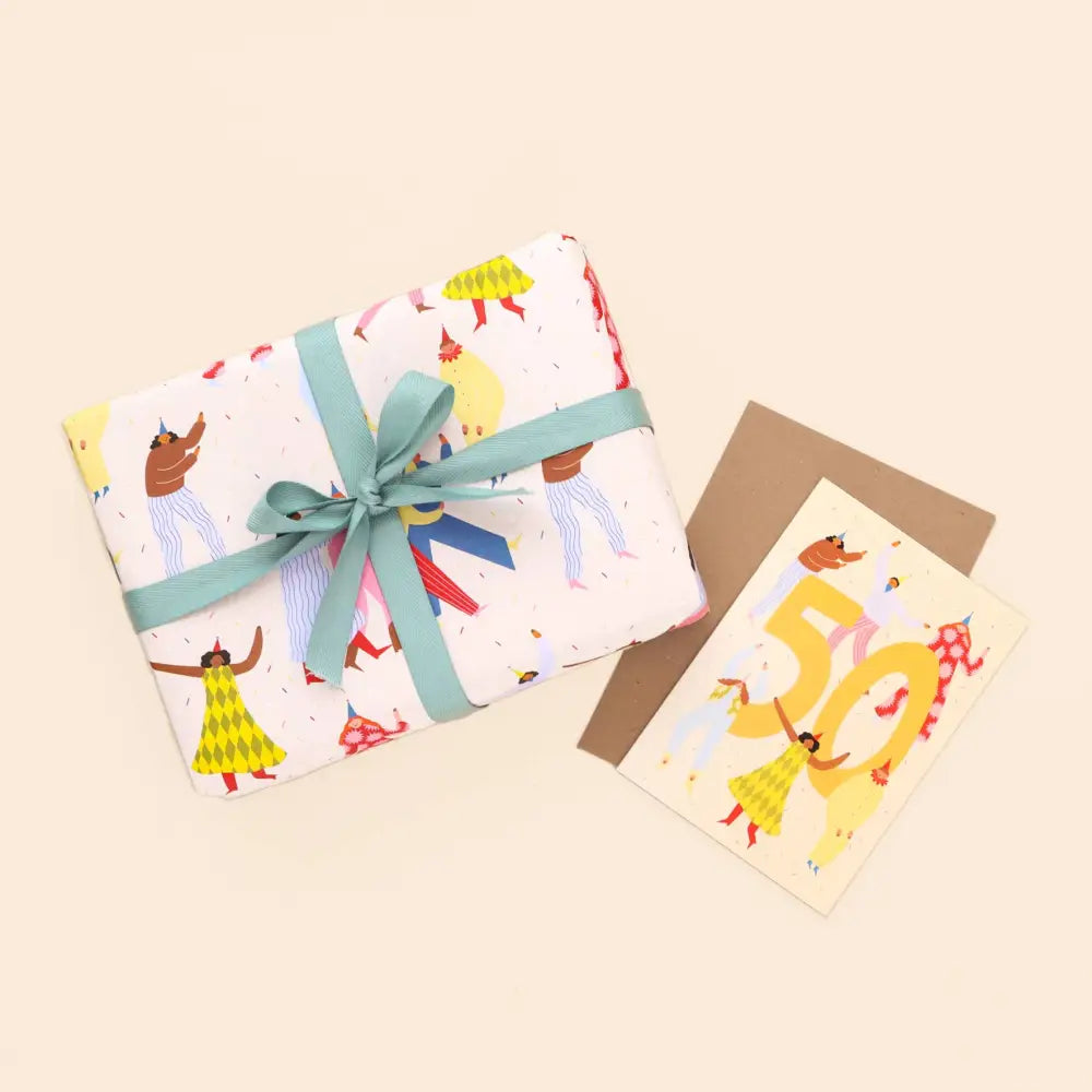 Party People Wrapping Paper Sheet - PABOOM