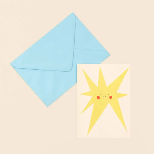 Smiling Star Greeting Card - PABOOM