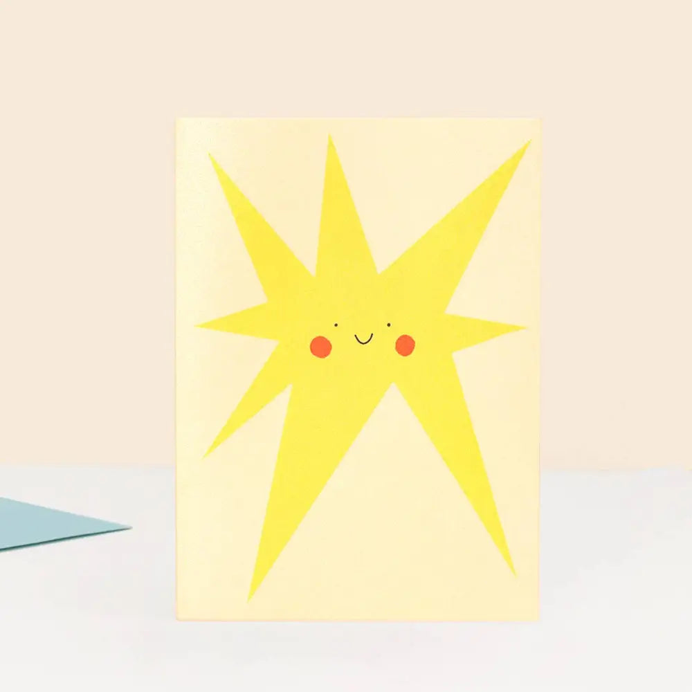 Smiling Star Greeting Card - PABOOM