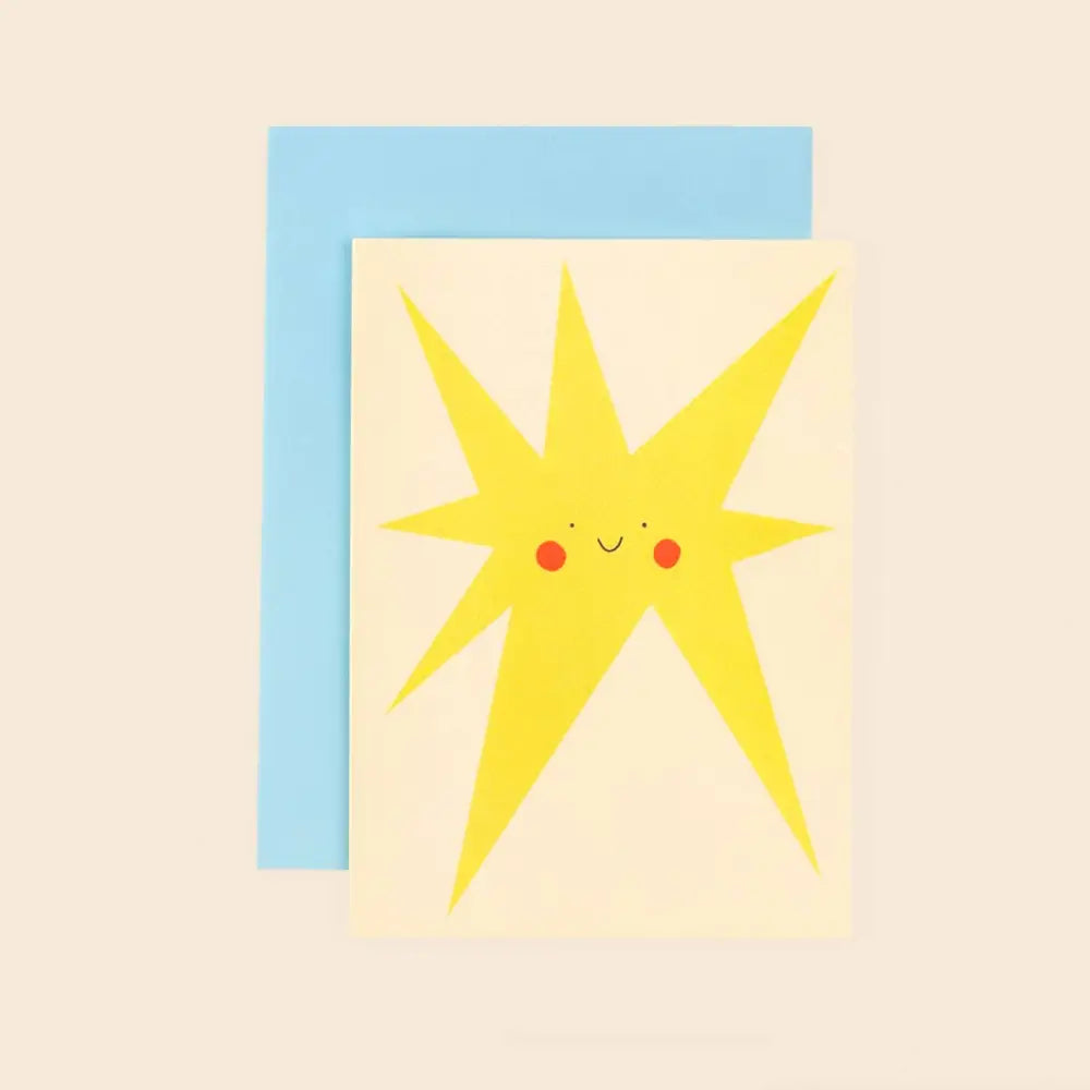 Smiling Star Greeting Card - PABOOM