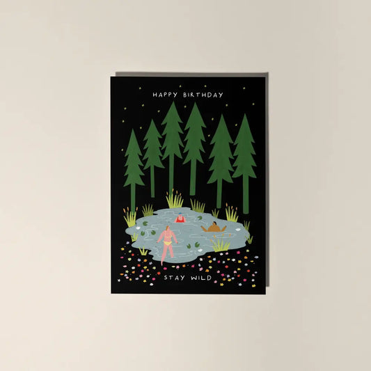 Stay Wild Swimming Birthday Card - PABOOM