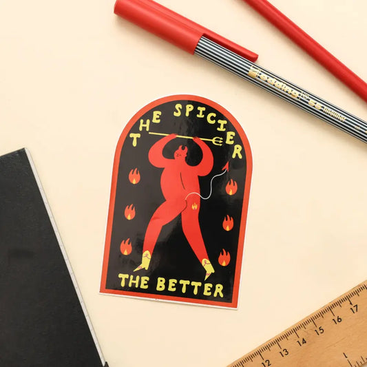 Little Black Cat Illustrated Goods - The Spicier Better Sticker | Devil Vinyl