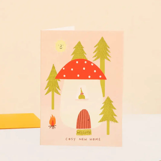 Toadstool Cosy New Home Card - PABOOM