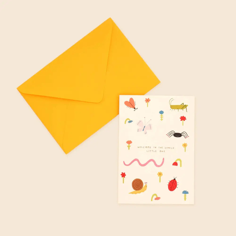 Little Black Cat Illustrated Goods - Welcome To The World Card | New Baby | Gender Neutral