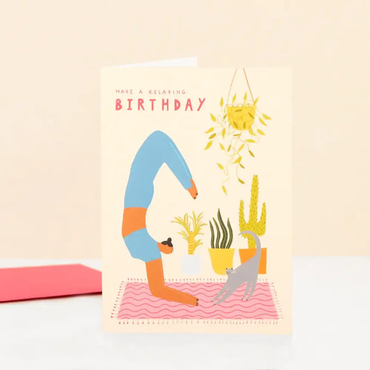 Yoga Birthday Card - PABOOM