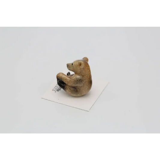 Bernie Brown Bear Cub Porcelain Miniature - PABOOM