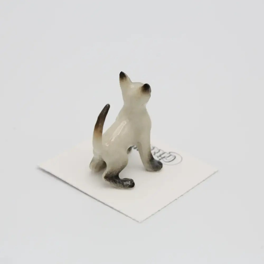 Blaze Siamese Kitten Porcelain Miniature - PABOOM
