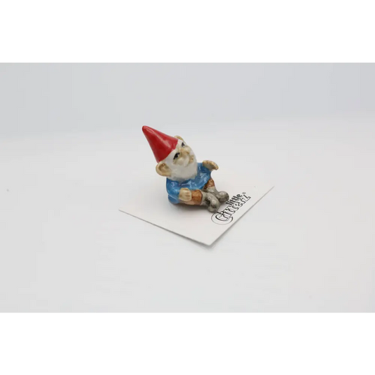 Little Critterz Dal Erf Gnome Porcelain Miniature figurine gnome red hat blue