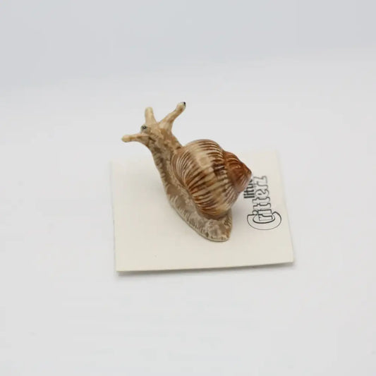 Helix Garden Snail Porcelain Miniature - PABOOM