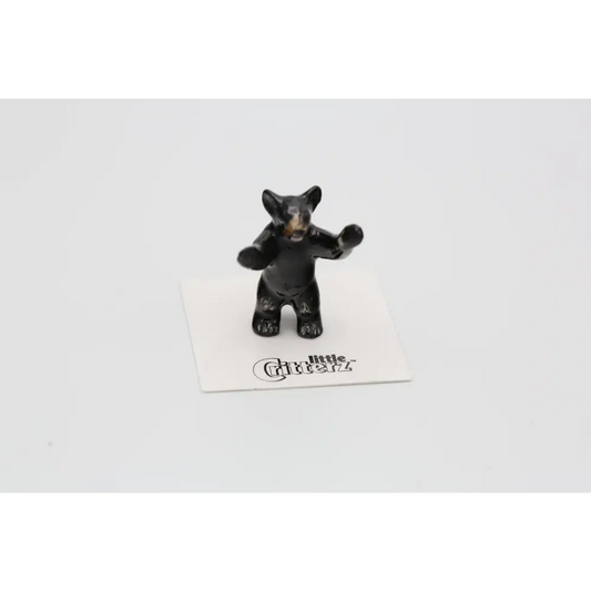 Little Critterz - John Black Bear Cub Porcelain Miniature