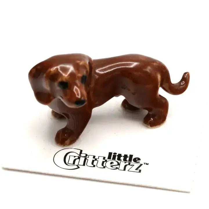 Julie Red Dachshund Porcelain Miniature - PABOOM