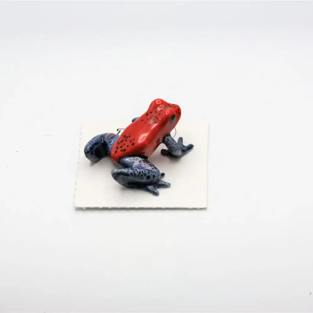 Strawberry Dart Frog Porcelain Miniature - PABOOM