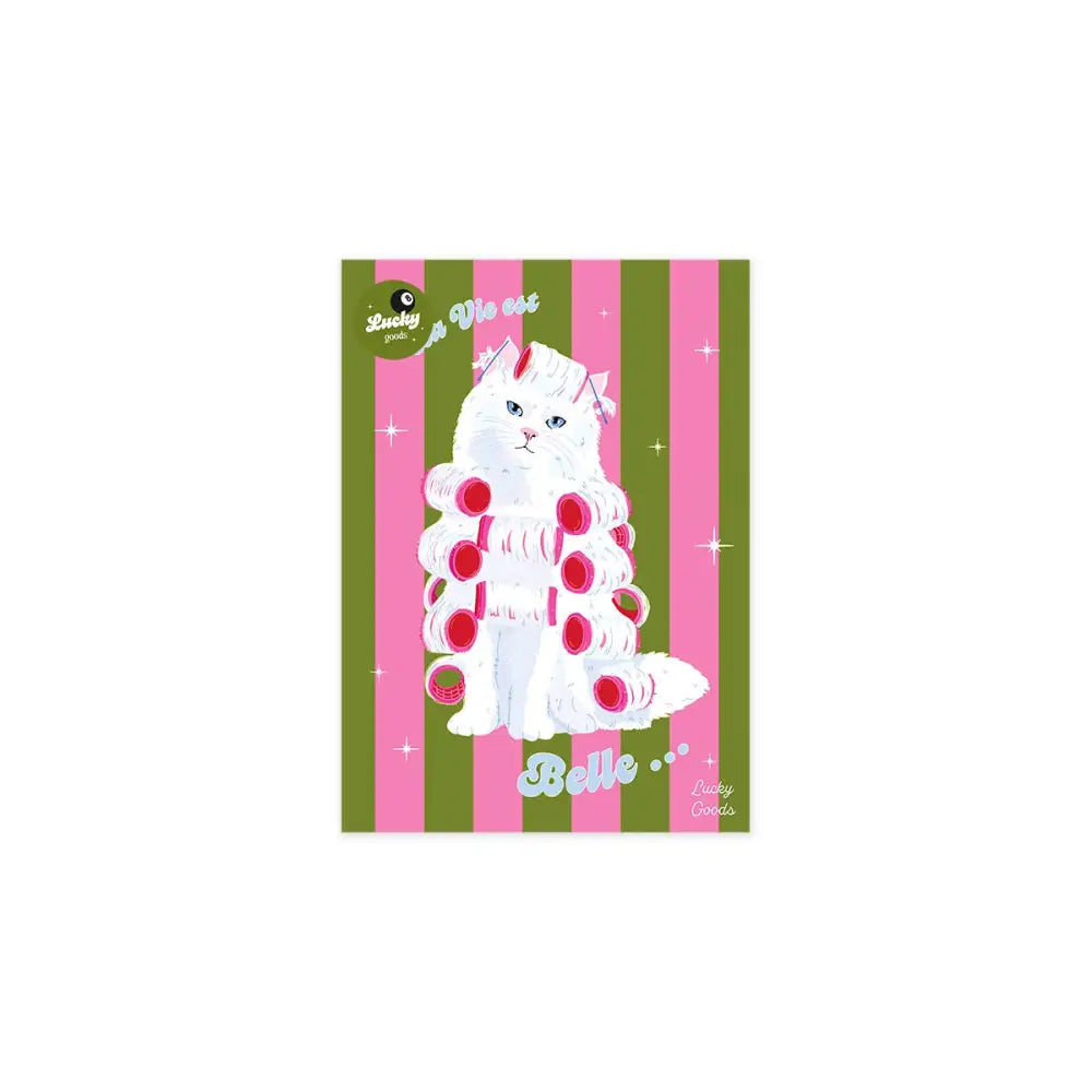 Lucky Goods Paper - La Vie est Belle Kitty Portrait Print 8’’ x 10’’