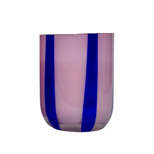 Atina Glassware - Lilac + Navy