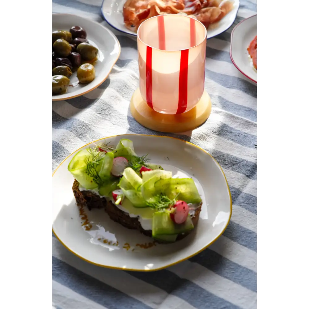 Atina Glassware - Pink + Red