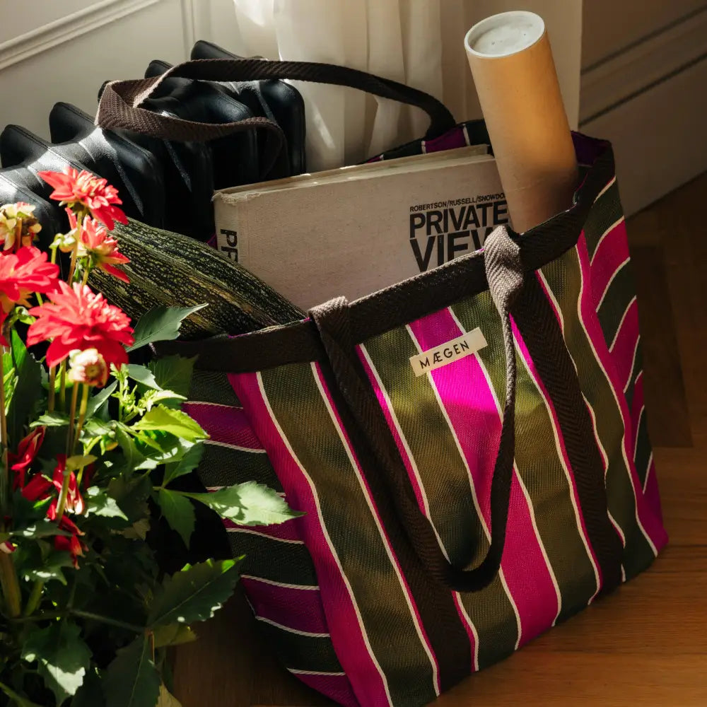 Mægen Everywhere Bag - Brown/ Olive/ Pink