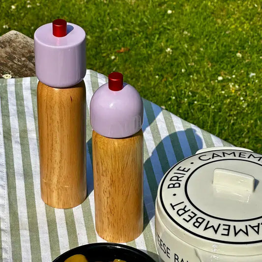 Salt & Pepper Grinders - Lilac & Red / Large