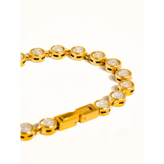 Maiq Accessories - Amity Rhinestone Bracelet Yellow Gold