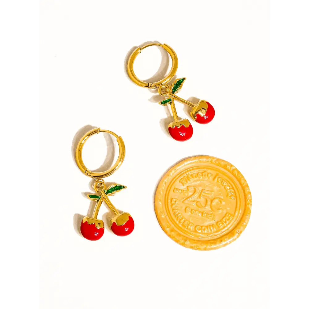 Maiq Accessories - Côte Vintage Cherry Earring Red