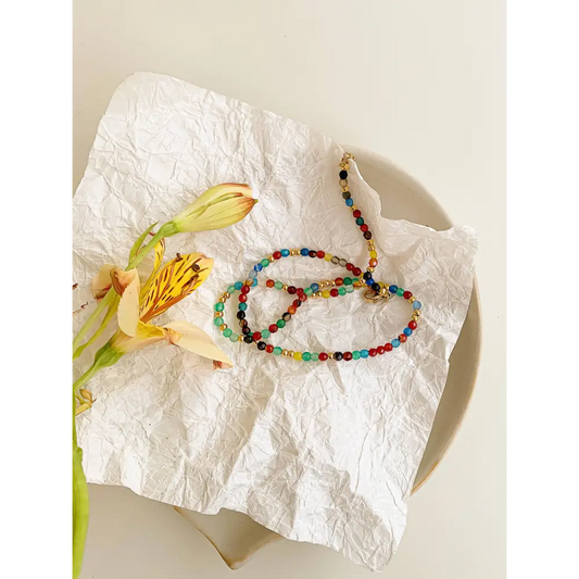 Maiq Accessories - Estelle Beaded Multi Colour Necklace Multi-Coloured