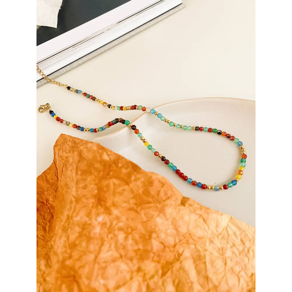 Maiq Accessories - Estelle Beaded Multi Colour Necklace Multi-Coloured