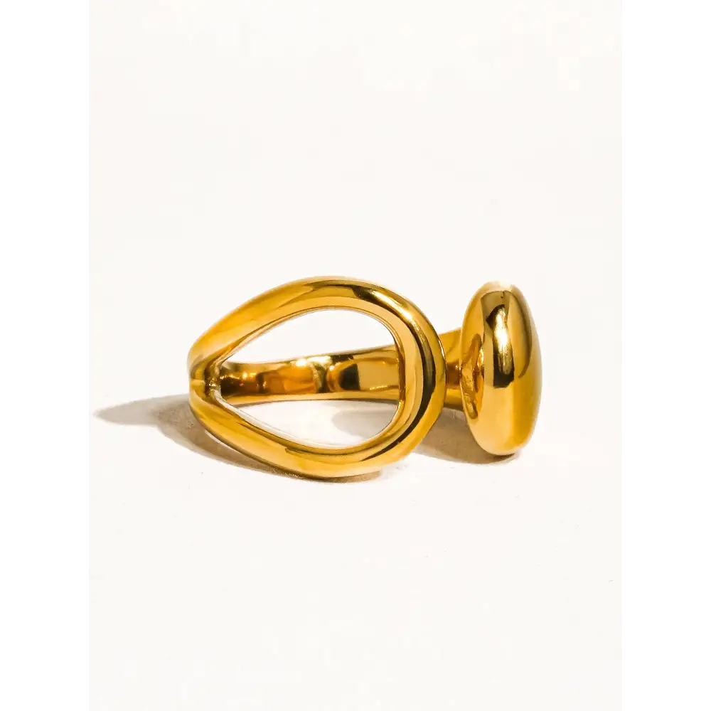 Florine 18K Gold Non-Tarnish Abstract Ring - PABOOM