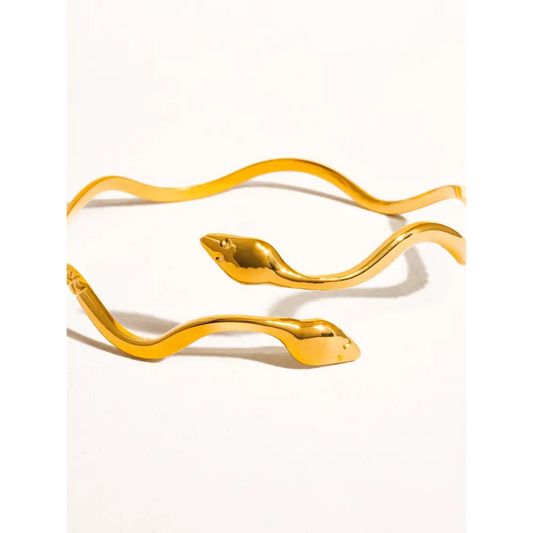 Maiq Accessories - Zofia Wavy Serpent Bracelet Yellow Gold