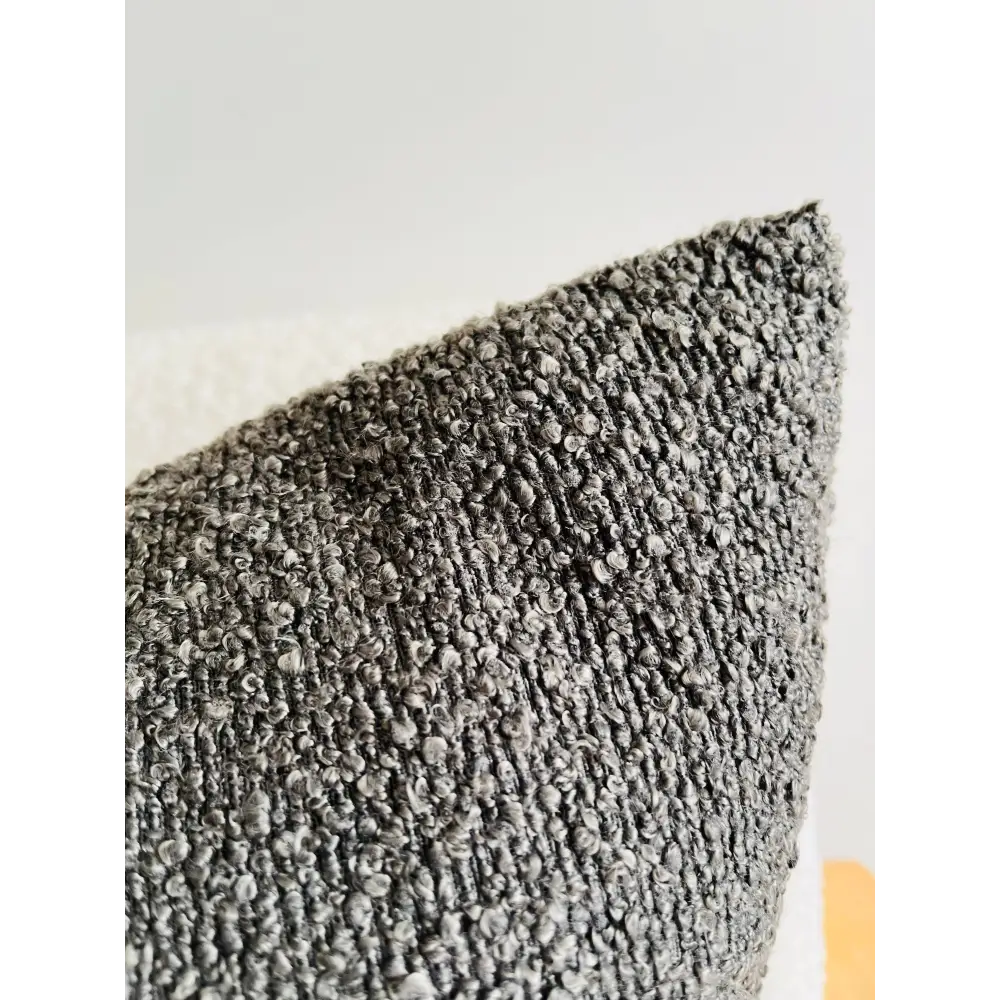 Boucle Lumbar Cushion Cover Beige - PABOOM