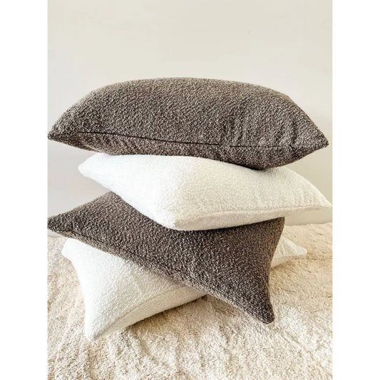 Boucle Lumbar Cushion Cover Beige - PABOOM