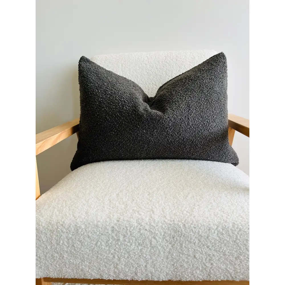 Boucle Lumbar Cushion Cover Beige - PABOOM