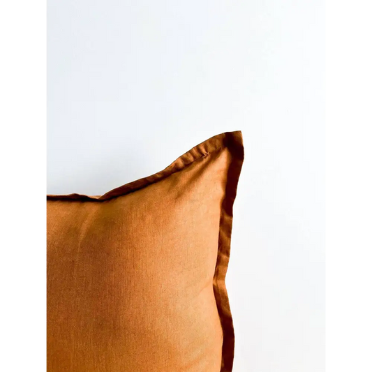 Linen Euro Cushion Cover Tobacco - PABOOM
