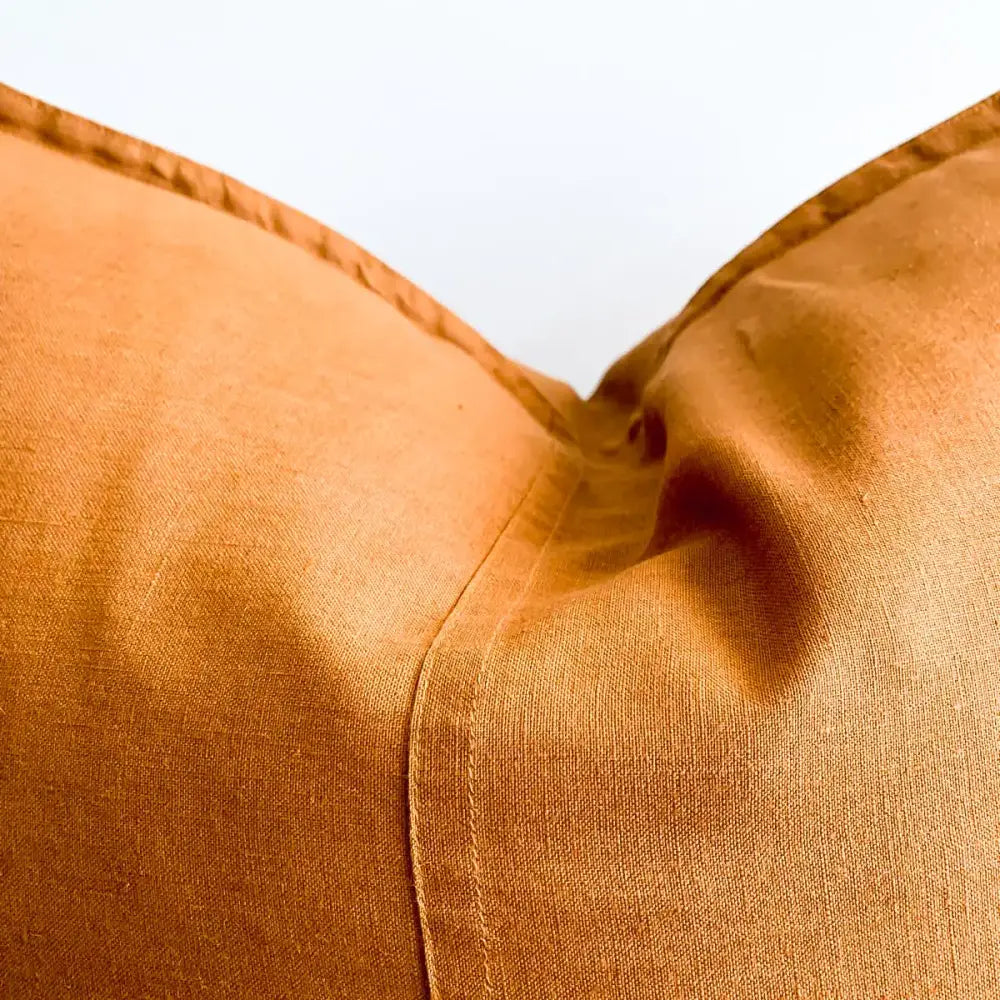 Linen Lumber Cushion Cover Tobacco - PABOOM