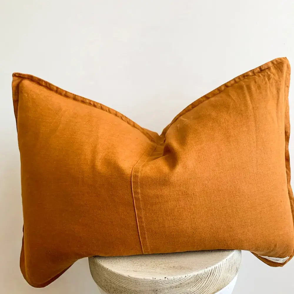Linen Lumber Cushion Cover Tobacco - PABOOM