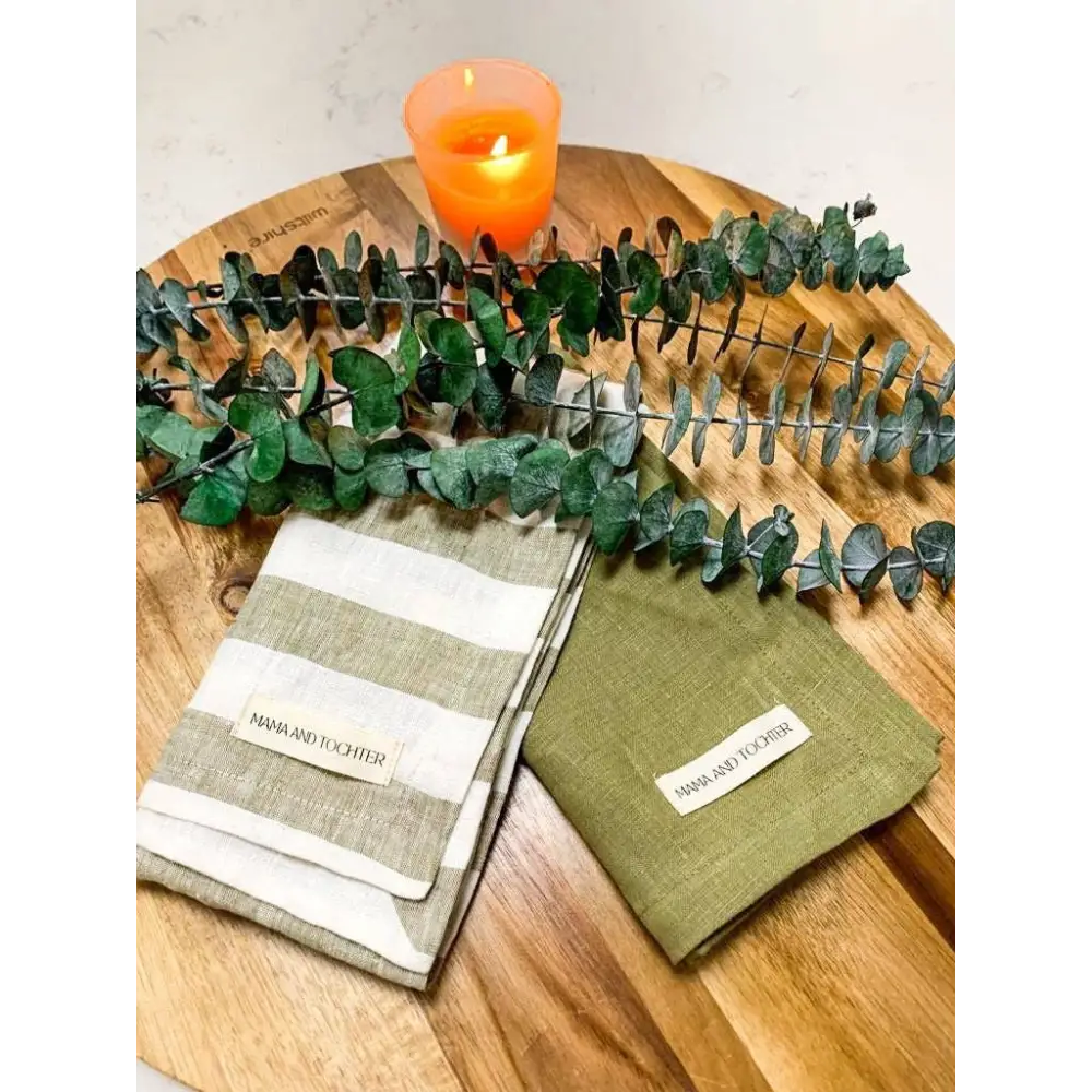 Linen Tea Towel Pinstripe - PABOOM