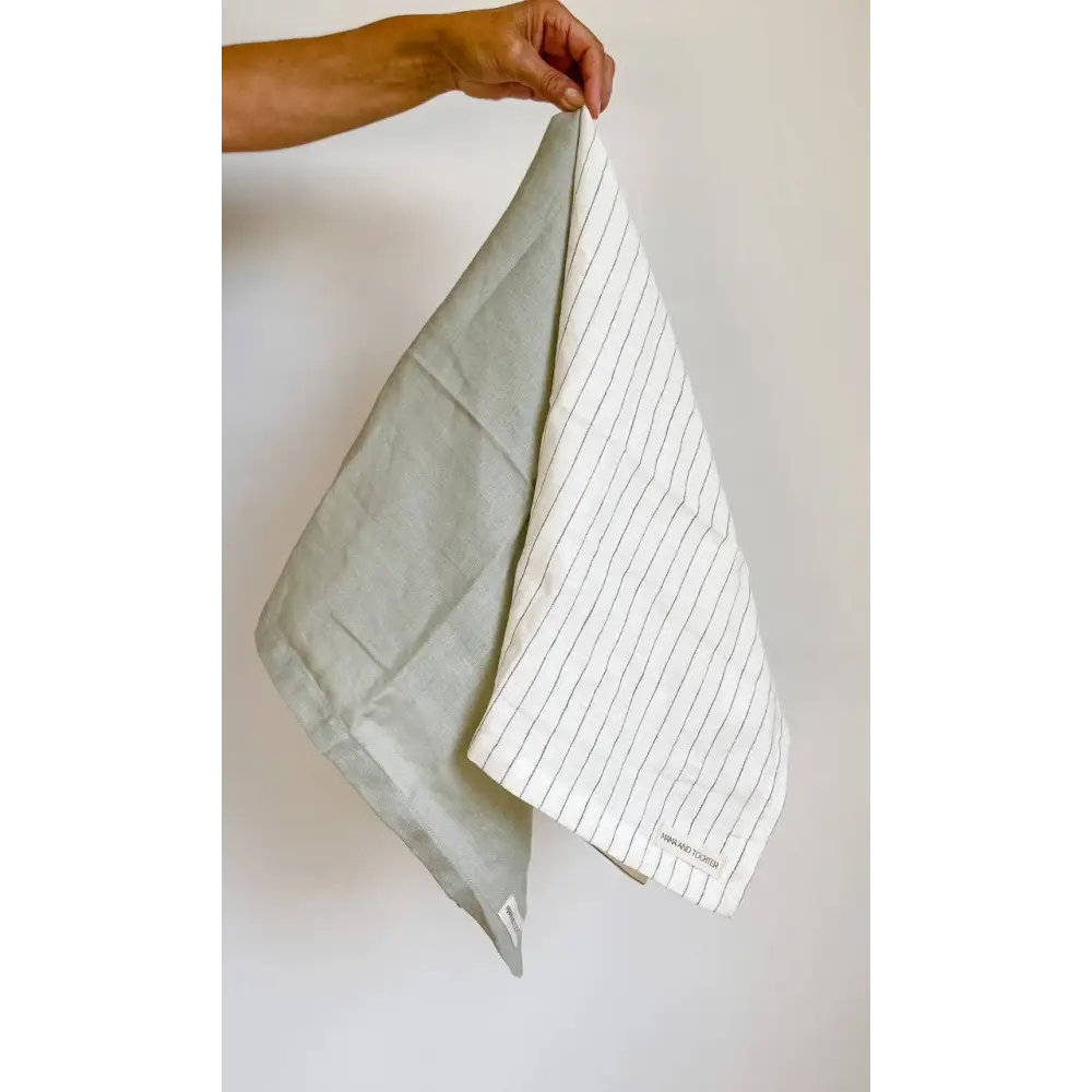 Linen Tea Towel Pinstripe - PABOOM