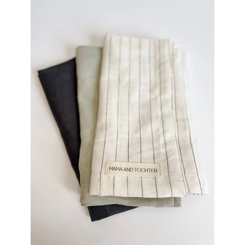 Linen Tea Towel Pinstripe - PABOOM