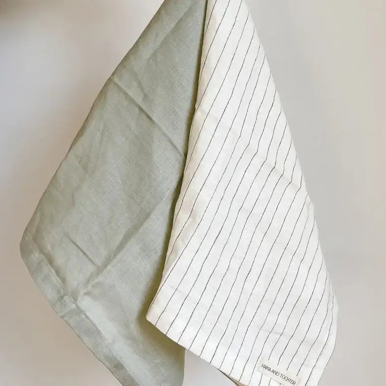 Linen Tea Towel Pinstripe - PABOOM