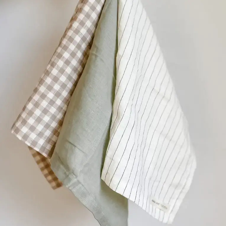 Linen Tea Towel Pinstripe - PABOOM