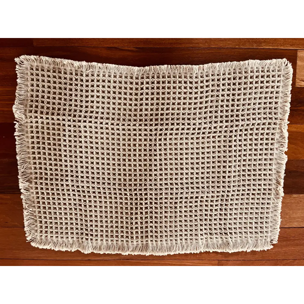 Microfiber Waffle Non slip Bath Mat Camel - PABOOM