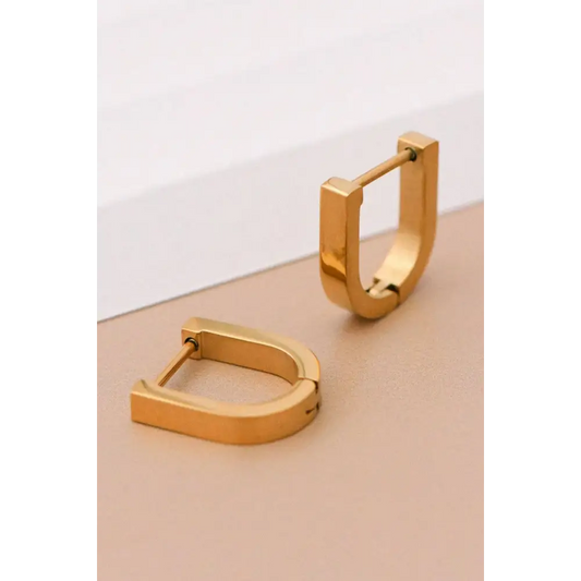 Mia Accessories - 18K Gold Plated Waterproof Stainless Steel Hoop Earrings - 7116 S0OX3T7116