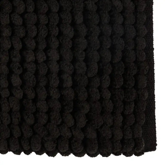 Moda At Home - Puff Chunky Bathmat Microfibre Black 20x32’’