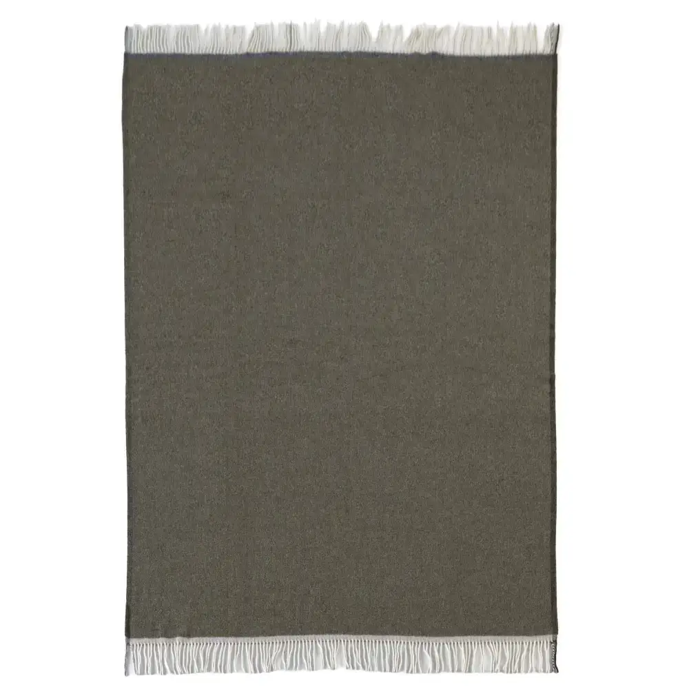 MoST - Merino/cashmere Throw Blanket MILANO Verde Orlo