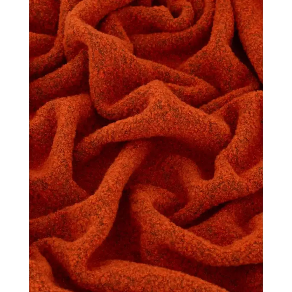 MoST - Wool bouclé throw blanket PARIS orange