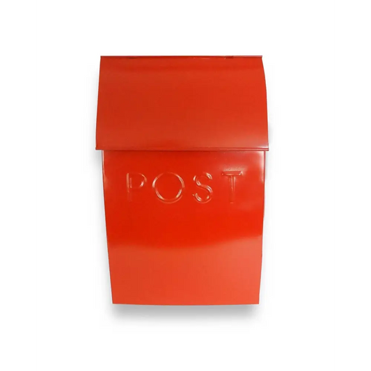 NACH - Milano Pointed Post Mailbox Red