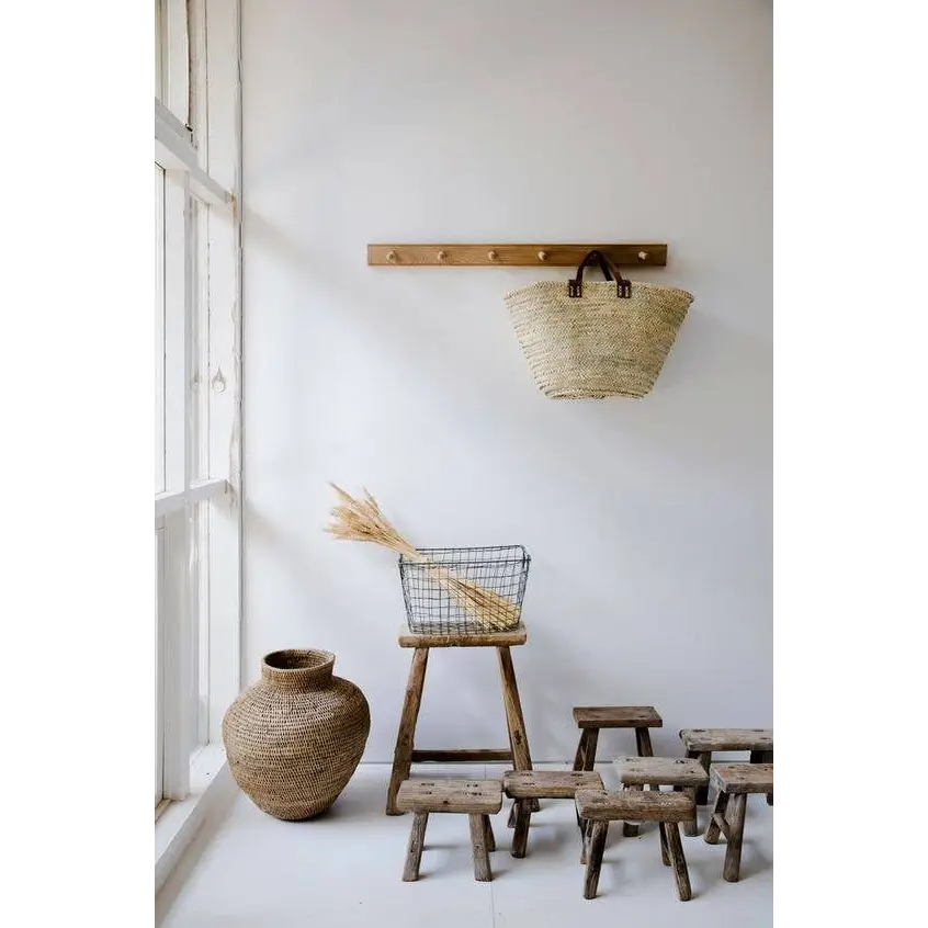 NACH - Rect. Antique Mini Stool L