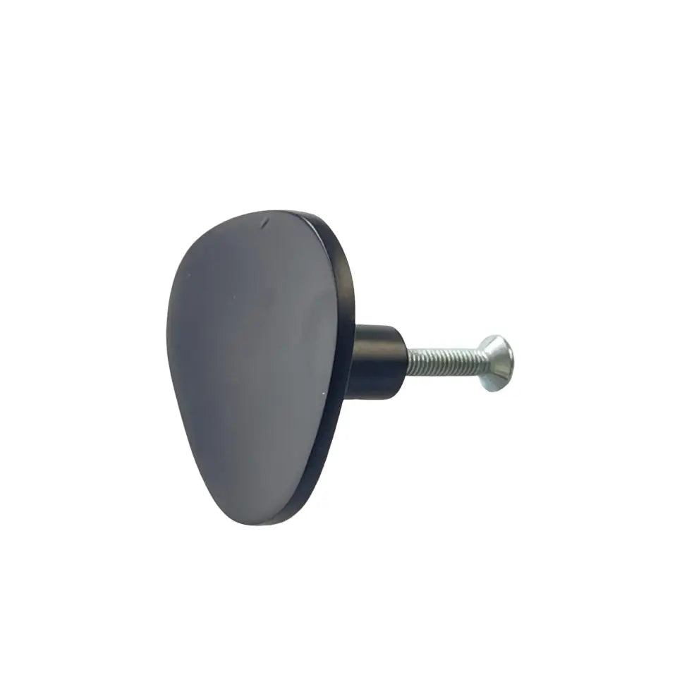 NACH - Rounded Triangle Brass Knob Black